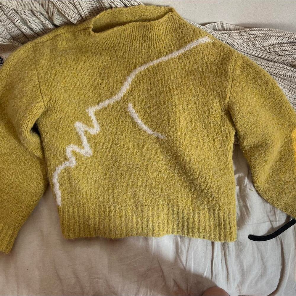 Paloma Wool Virgo Face Sweater in Yellow (Small)